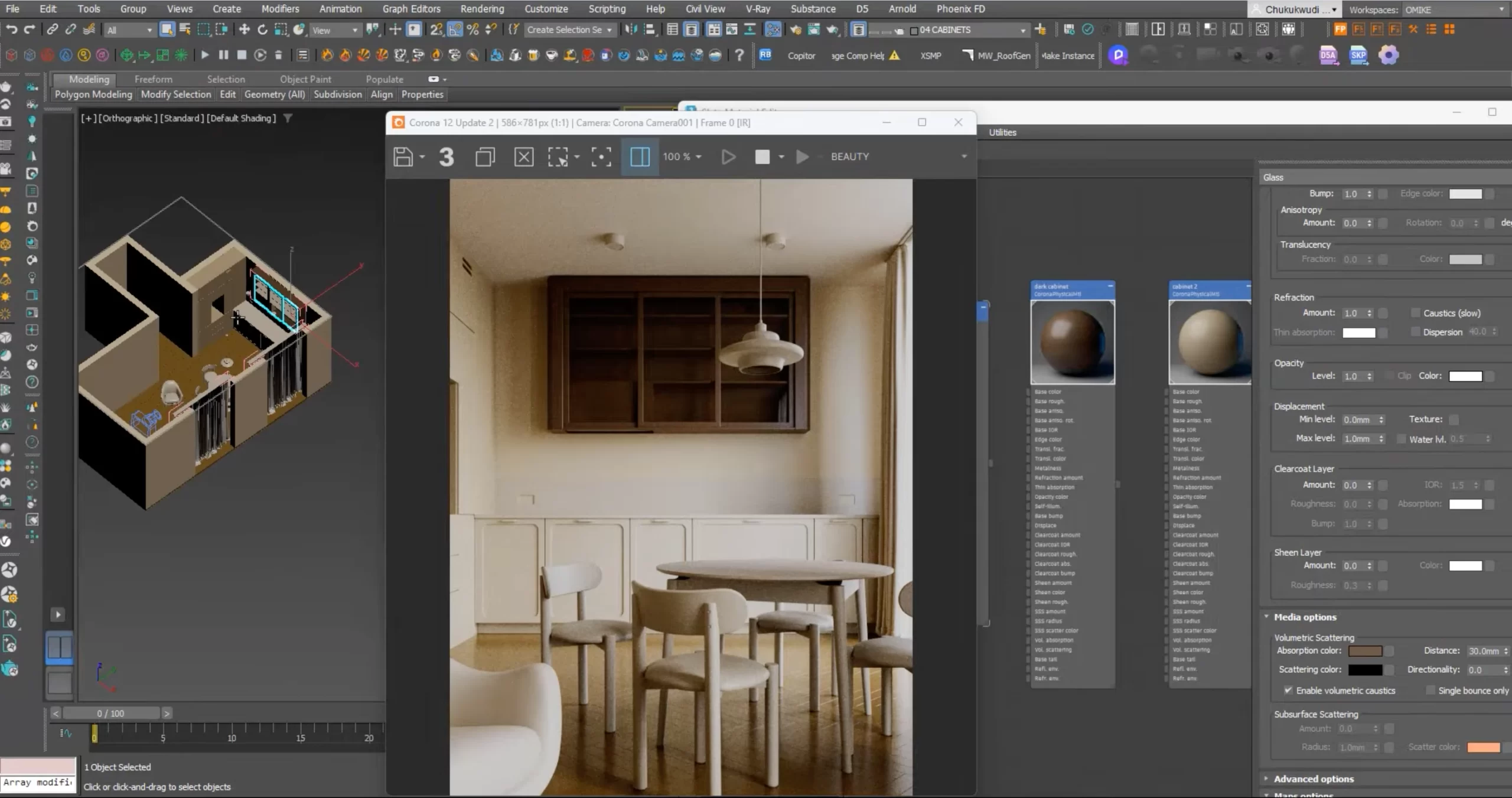 Flujo de trabajo eficiente en 3ds max + corona